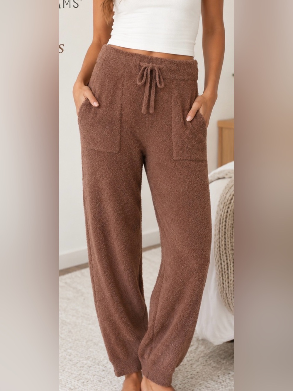 Barefoot Dreams CozyChic Lite Plush Lounge Joggers - Size Medium NWT